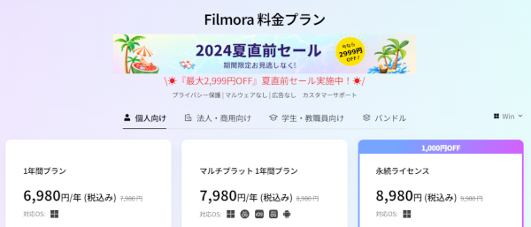 動画編集ソフト「Filmora（フィモーラ）」有料ライセンスの価格